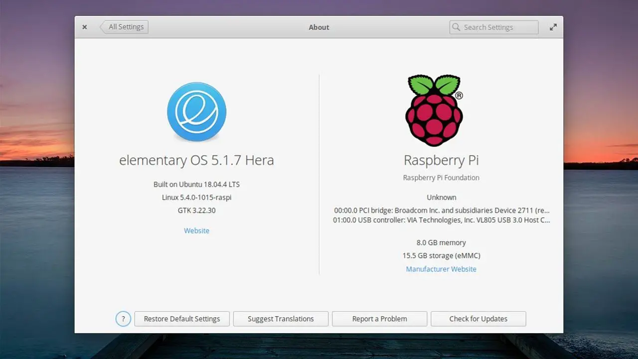 Elementary OS Hera on Raspberry Pi 4