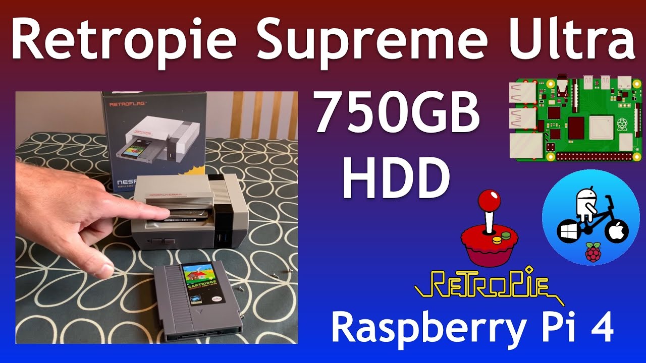 Retropie supreme Ultra. 750GB HDD. Raspberry Pi 4.