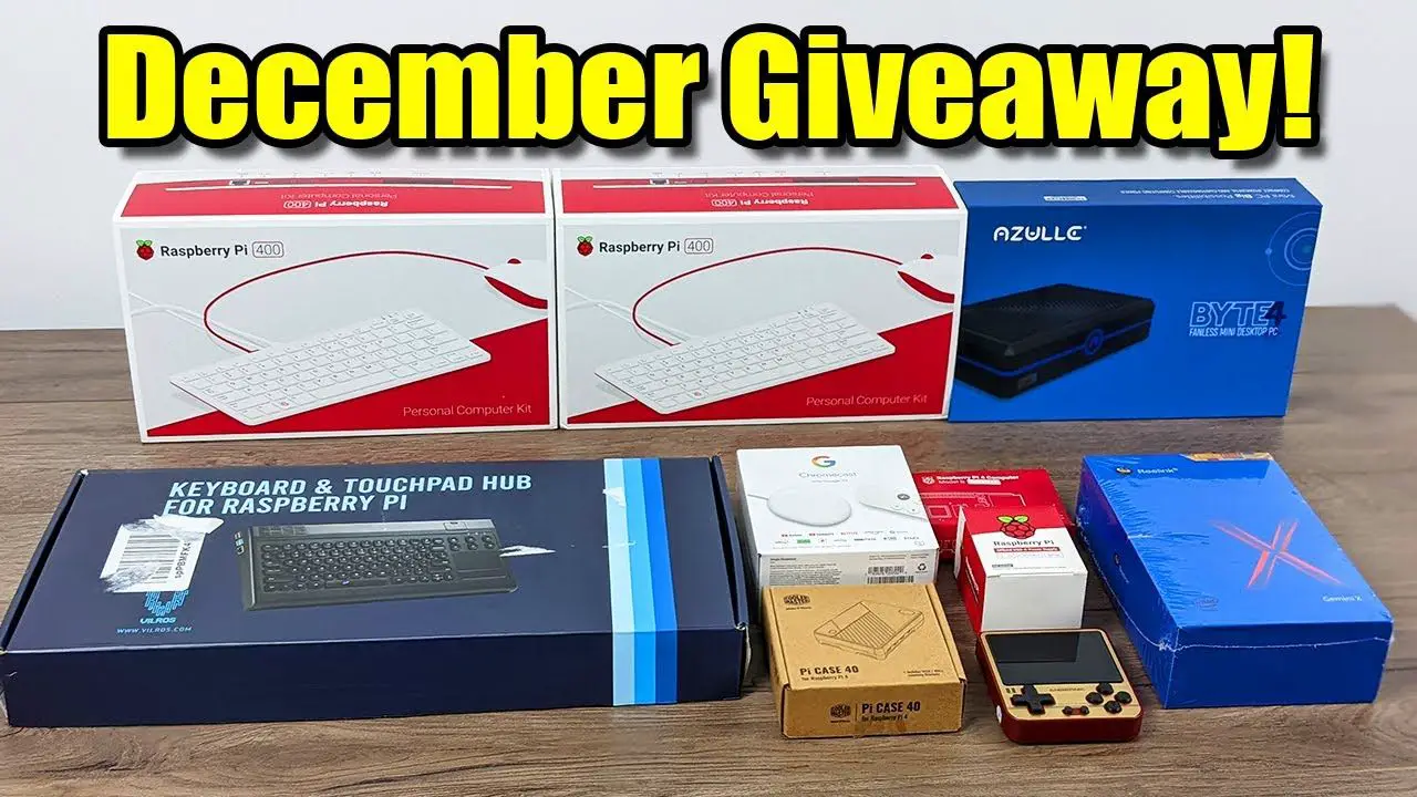 December Giveaway! Pi400 Kits, Raspberry Pi 4’s, Mini PC’s!