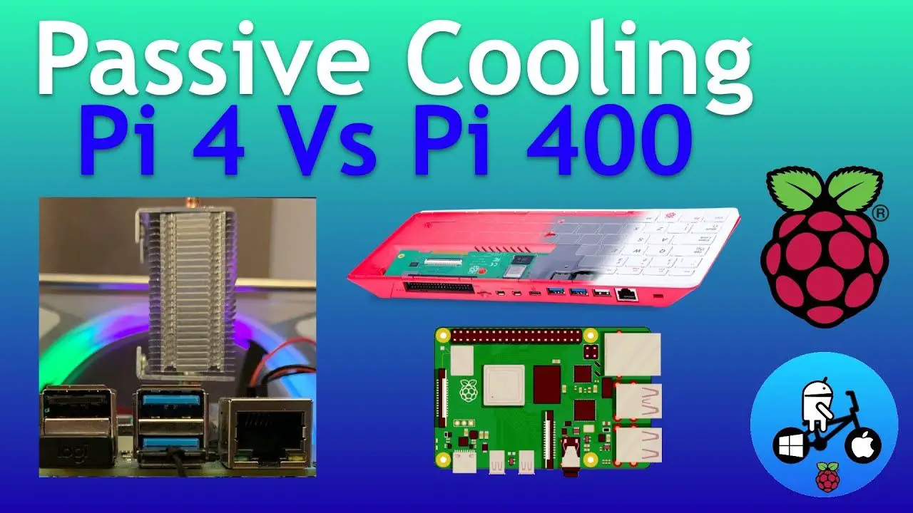 Raspberry Pi 4 Vs Pi 400 Passive cooling Test. 52Pi ice tower cooler.