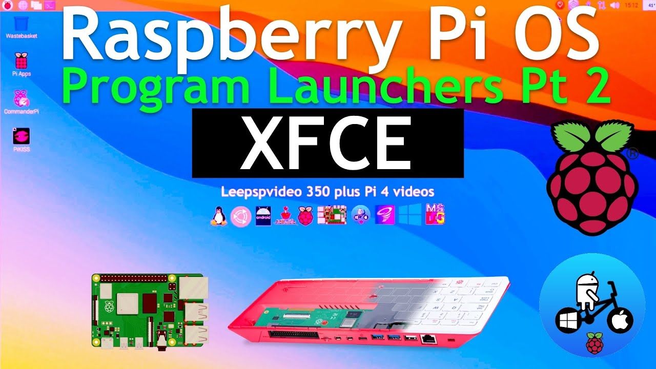 XFCE. Raspberry Pi OS Program Launchers Pt 2 . Pi 4, Pi 400.