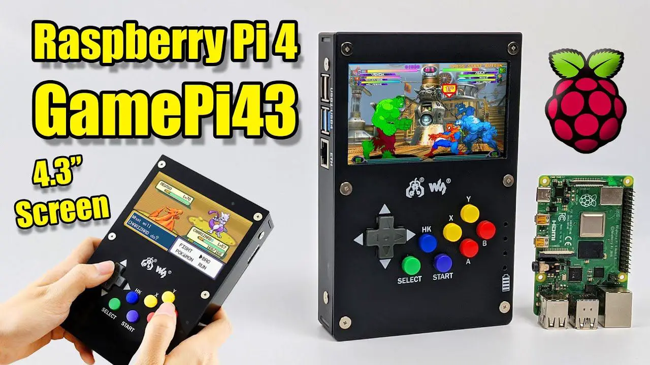 GamePi43 Pi4 Version Easy DIY Raspberry Pi 4 Handheld!
