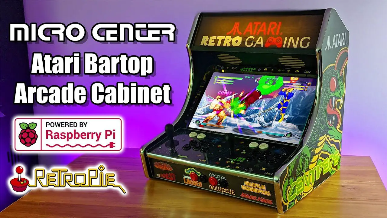 Atari Bartop Arcade Cabinet Kit From Micro Center – A Solid Raspberry Pi/ PC Arcade Cab!
