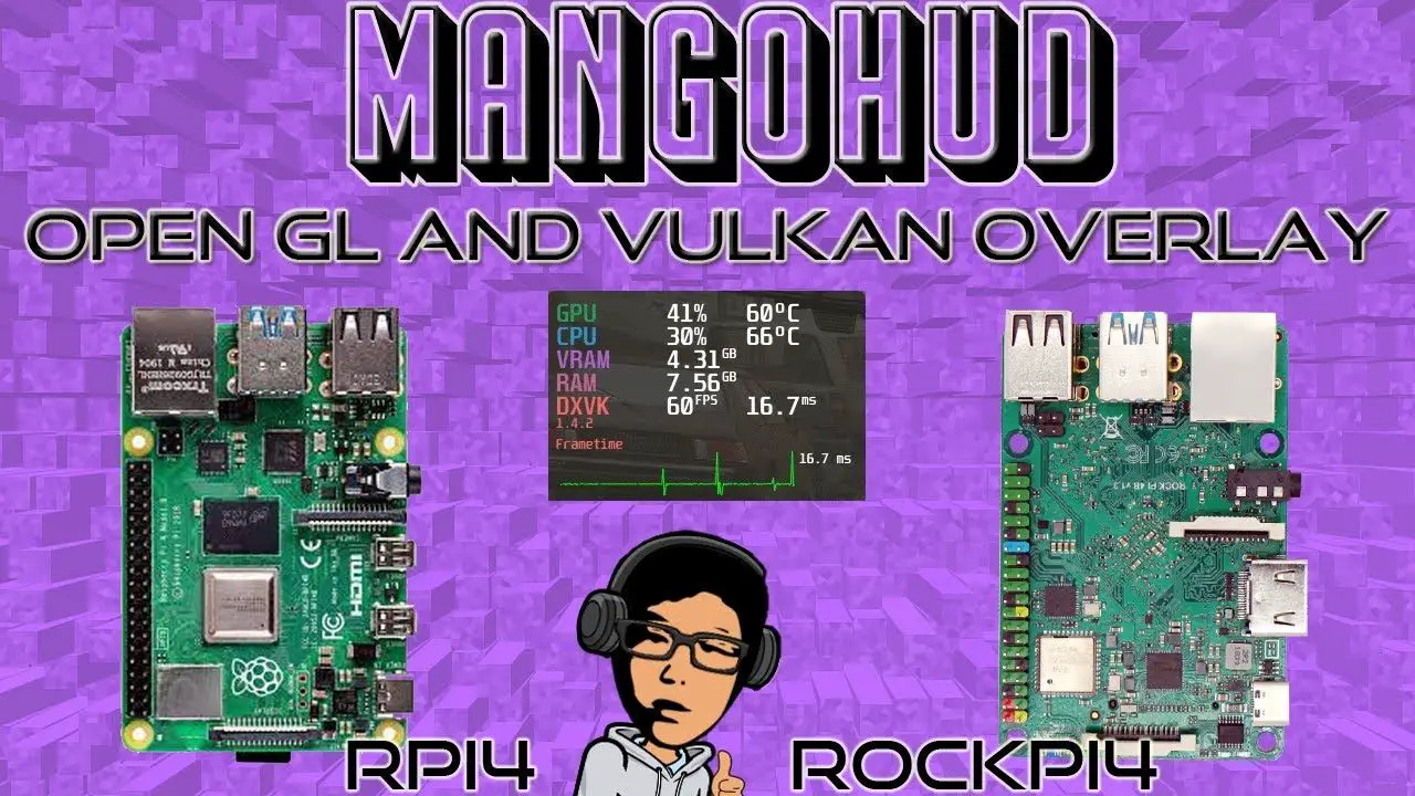 MangoHUD Vulkan&OpenGL overlay on Linux on ARM (RPI4/RK3399…etc)