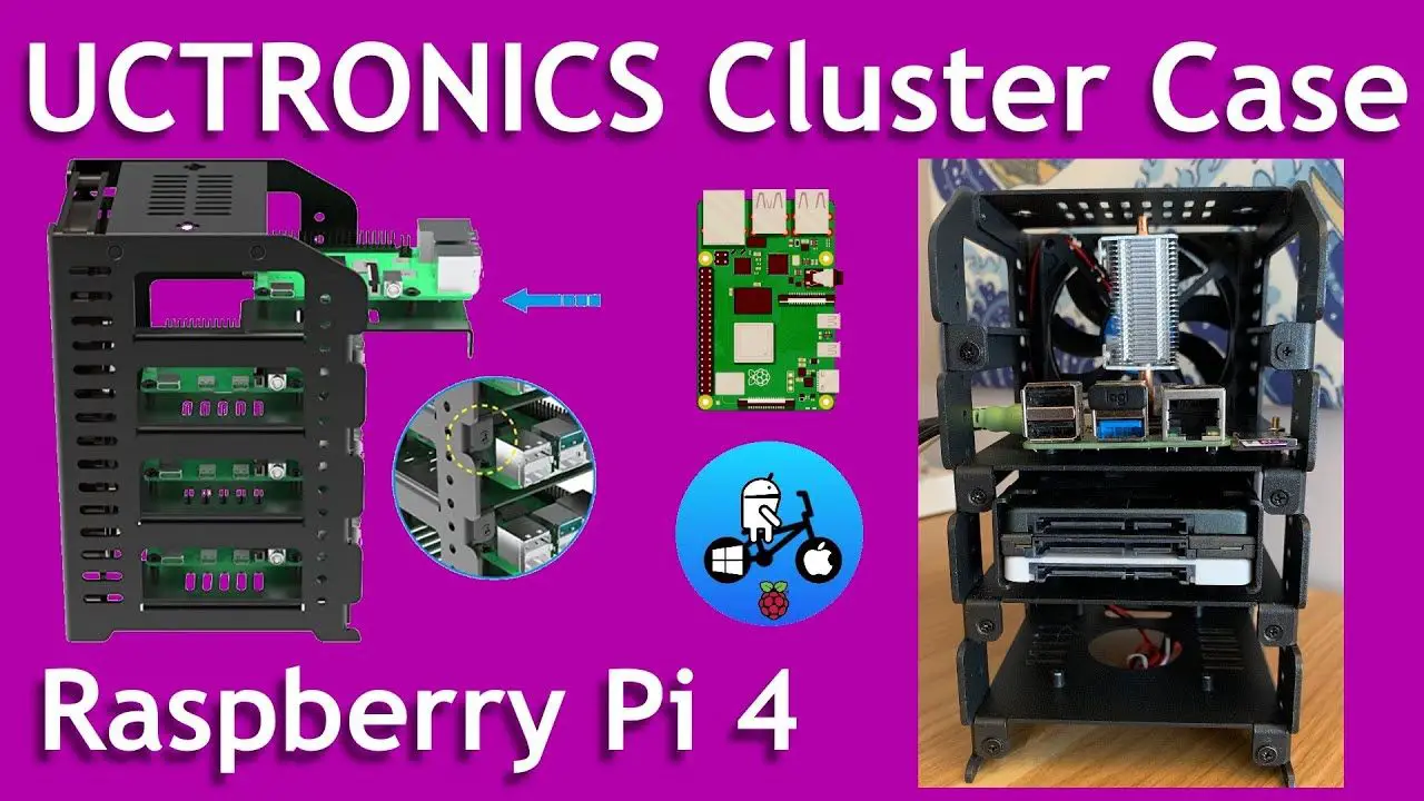 Raspberry Pi 4 Cluster case. UCTRONICS