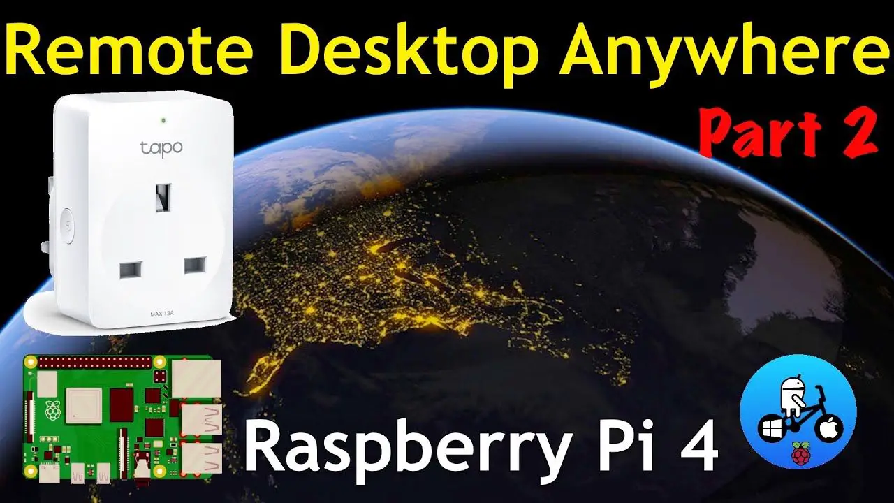 Smart Plug powered Remote Desktop. Raspberry Pi 4.