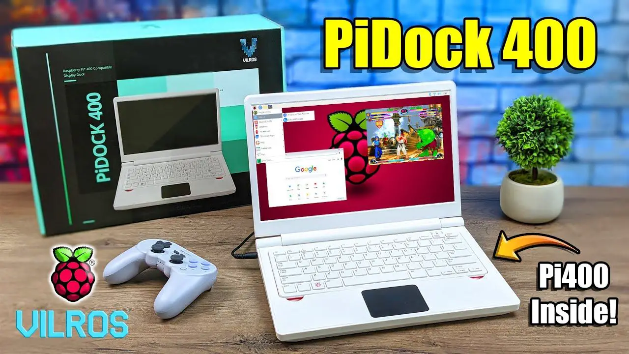 Turn Your Pi 400 Into A 13.3″ Raspberry Pi Laptop With The PiDock 400!