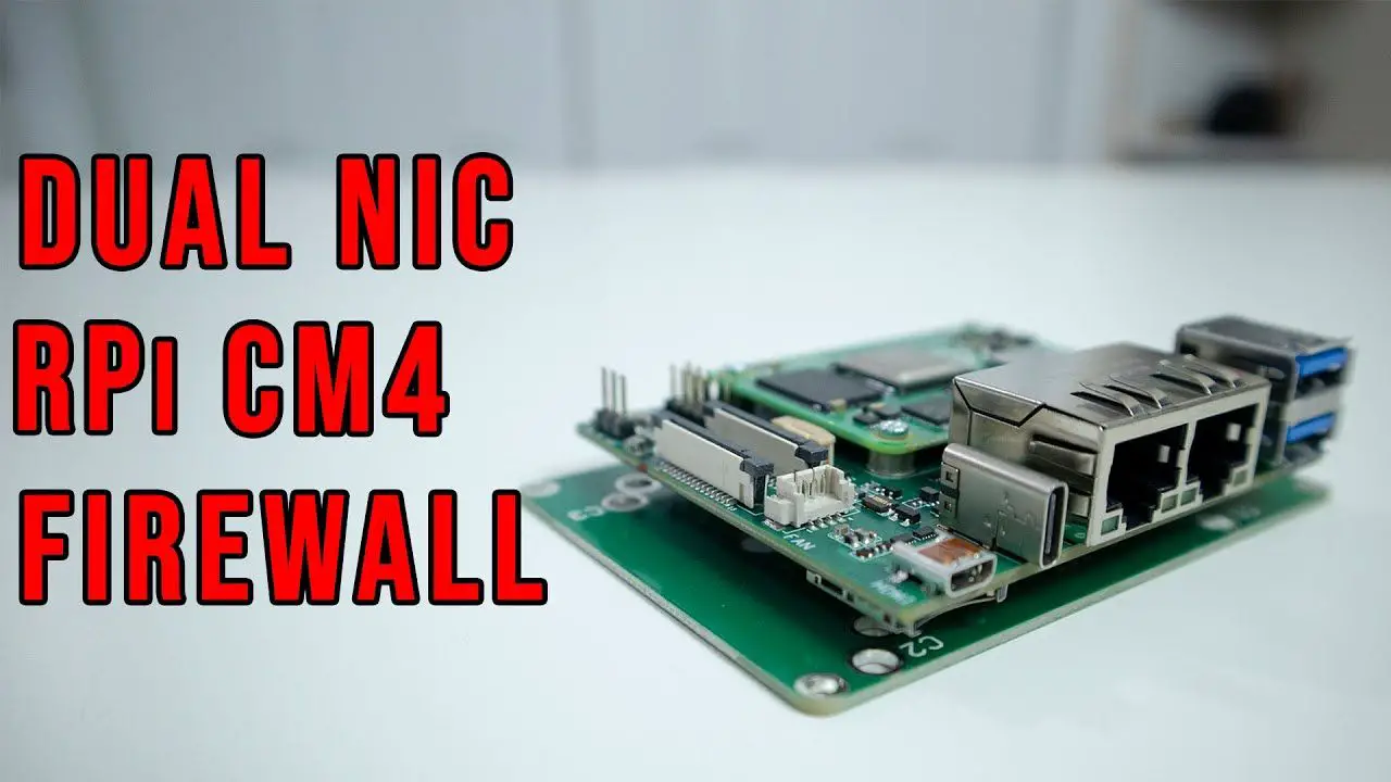 Dual Gigabit Ethernet NICs Carrier Board for Raspberry Pi CM4 with 4GB RAM/ 32GB eMMC
