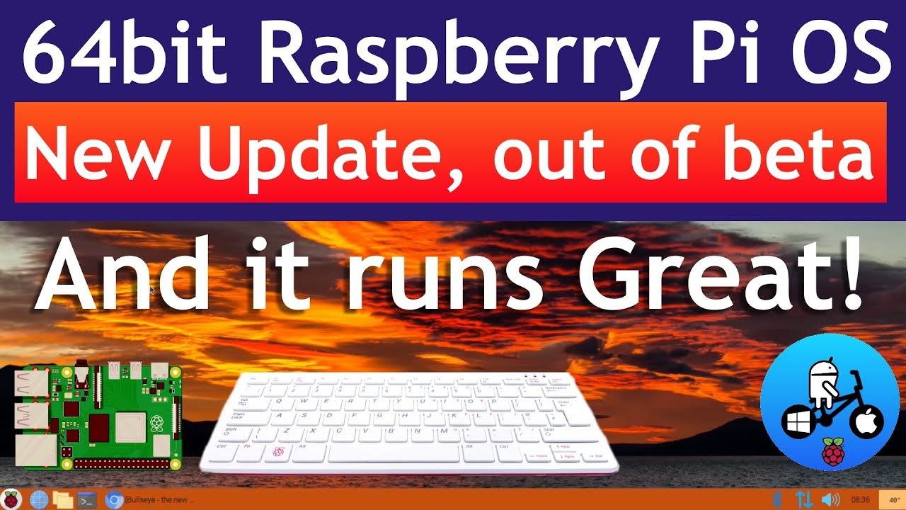 64bit raspberry pi OS is out of Beta and it’s Great!