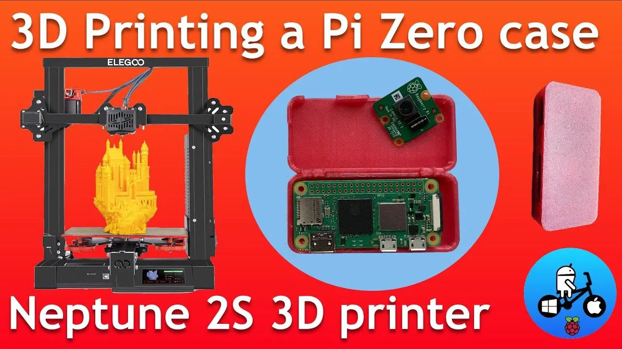 3D printing a raspberry Pi case. Elegoo Neptune 2S.