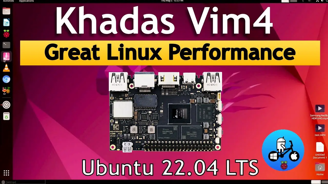 2022 Khadas VIM4. 8 core SBC Ubuntu 22.04LTS.