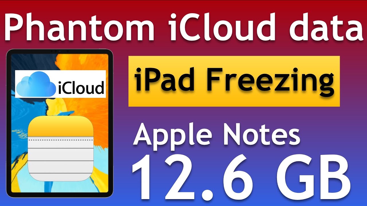 Phantom Apple iCloud data? 12.6GB Notes, iPad Locking up. Is it just me?