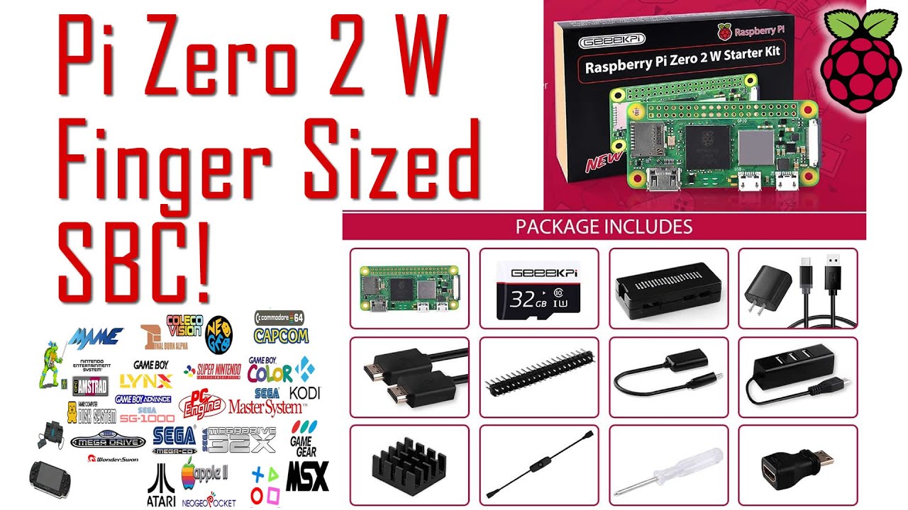 Raspberry Pi Zero 2 W All-In-One Kit – DIY Projects and Gaming!