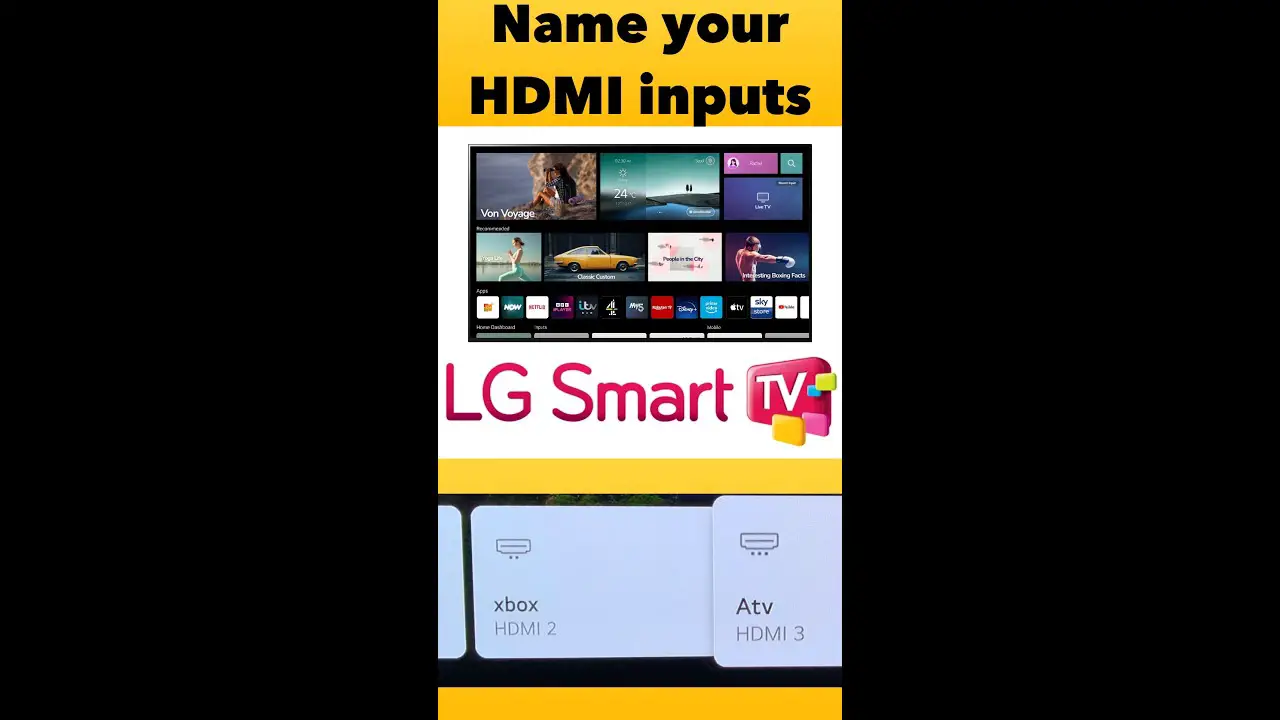 Naming the HDMI inputs on an LG Smart TV