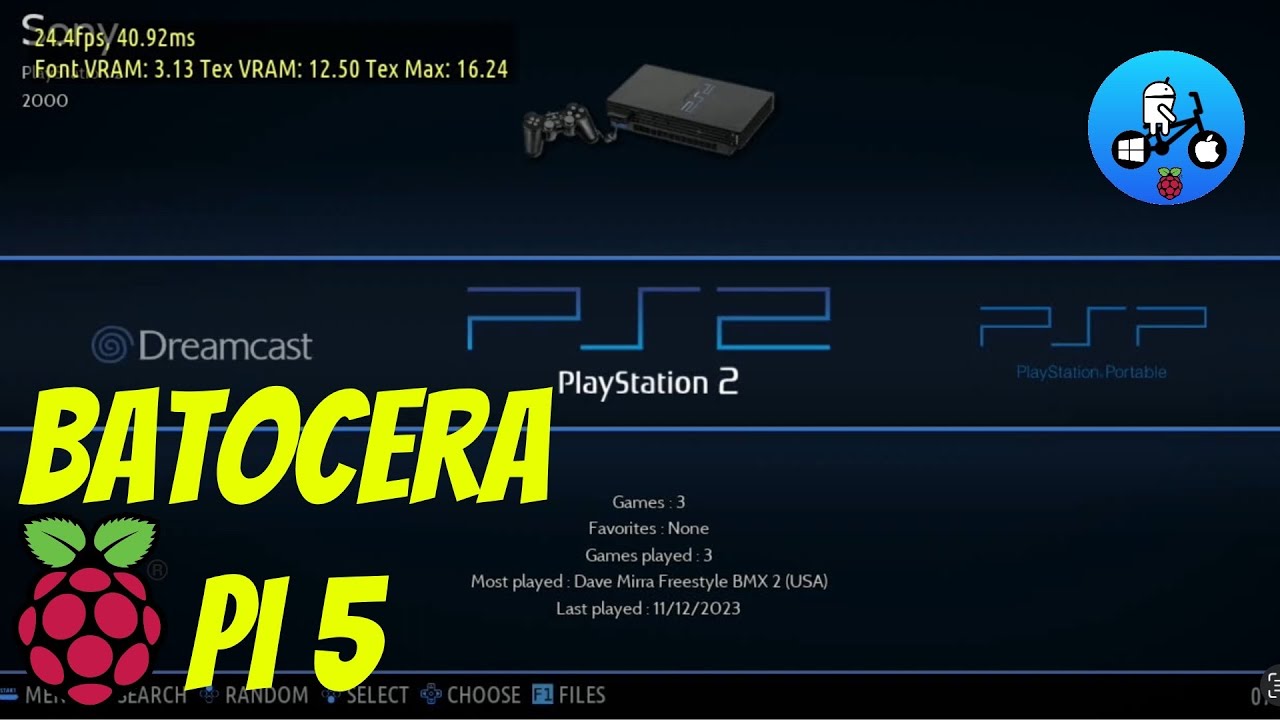 Batocera Beta with PS2 emulator! Raspberry Pi 5