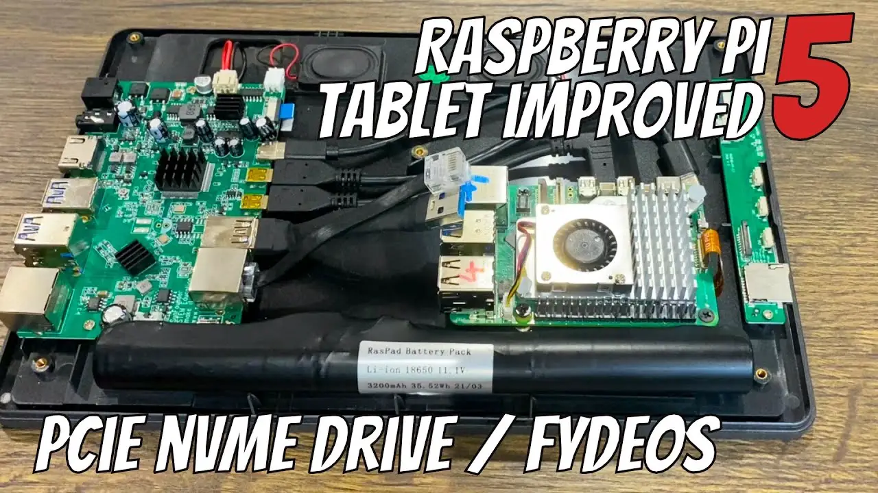 Raspberry Pi 5 tablet with NVMe. Raspad 3
