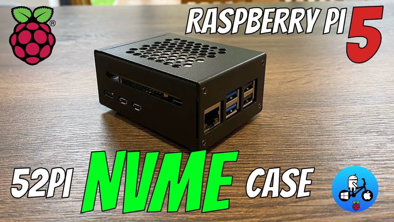 Raspberry Pi 5 Metal case with NVMe. 52Pi