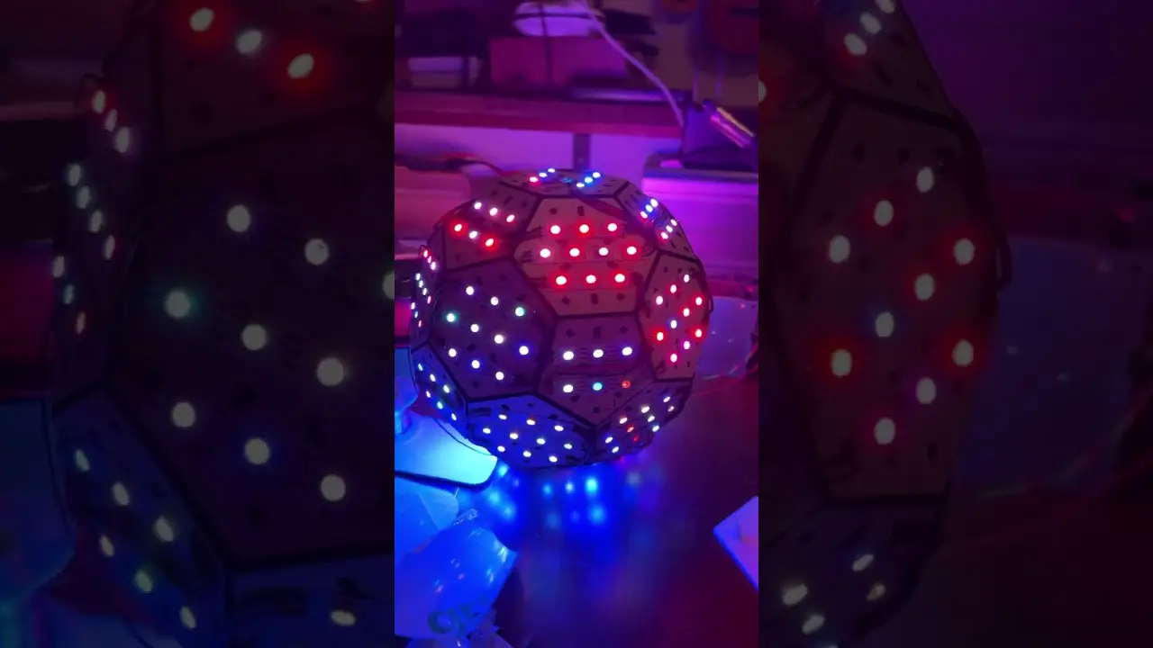 This smart disco ball features 300 LEDs and changes colour like a chameleon