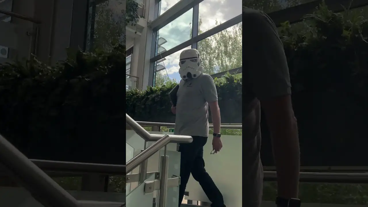 Stormtrooper takes a trip in Pi Towers