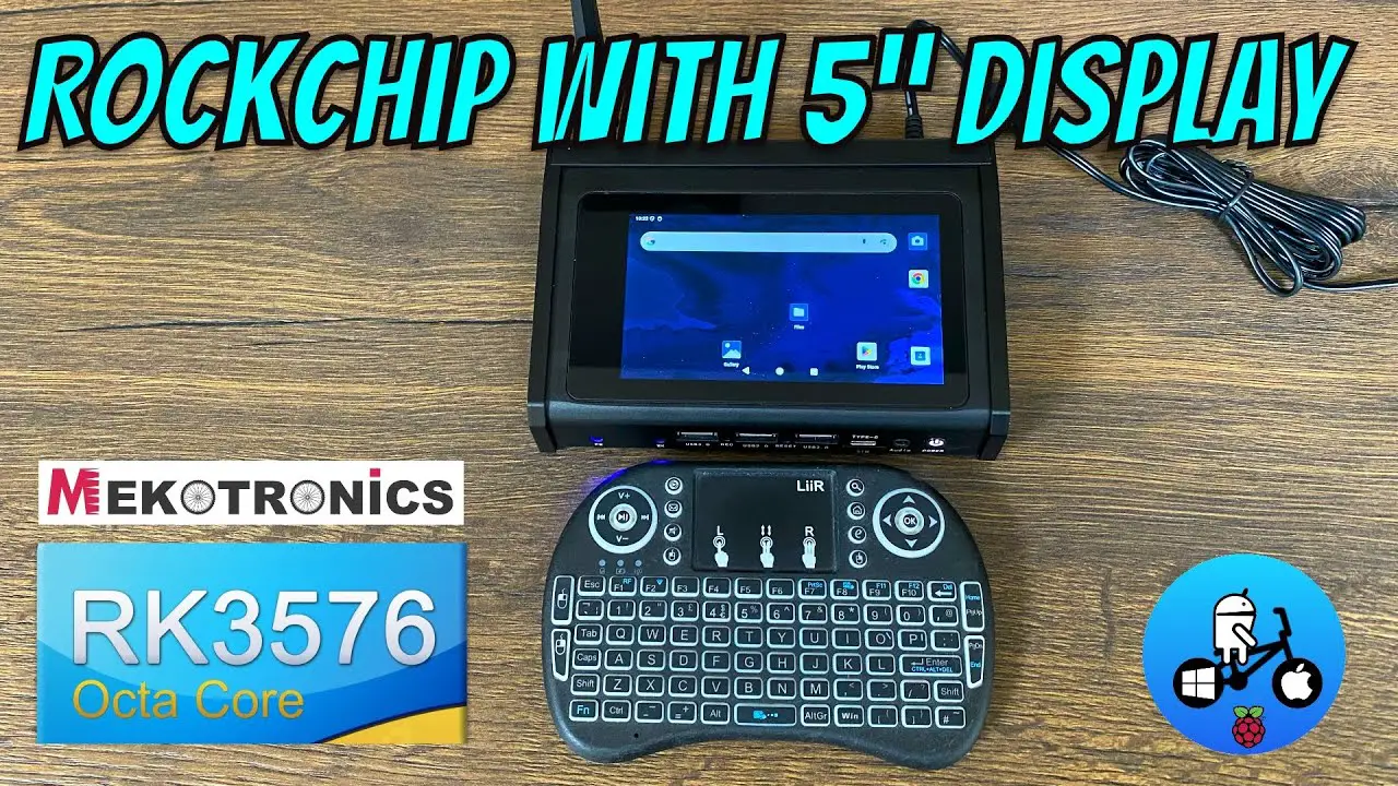 Rockchip Cyberdeck. Mekotronics R57-5S Integrated 5″ Display