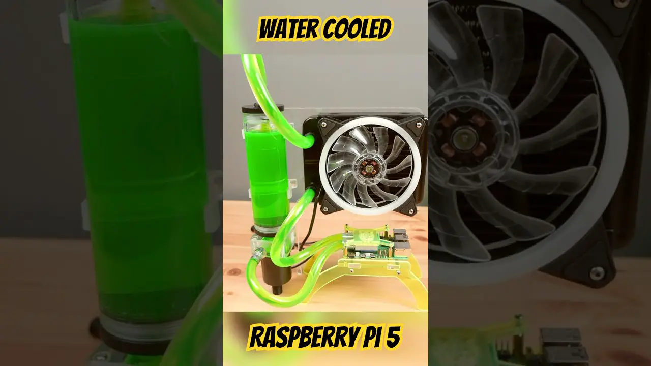 Should You Water Cool Your Raspberry Pi 5?  #techtok #pi5 #raspberrypi #watercooled